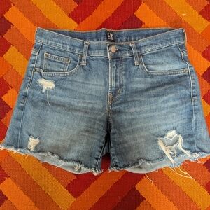 GAP Women's Distressed Blue Jean Shorts
